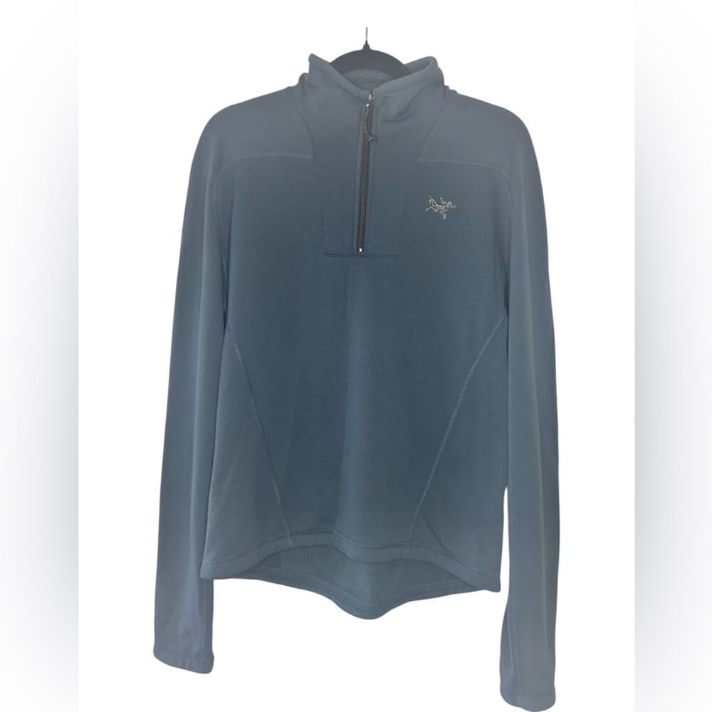 Arc'teryx men’s Polar tech Slate blue/ gray Quarter-Zip Performance Pullover. M
